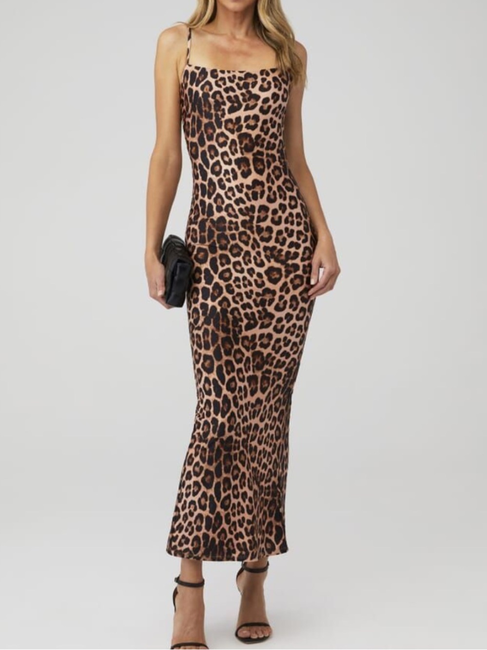 Good American Leopard Maxi Dress
